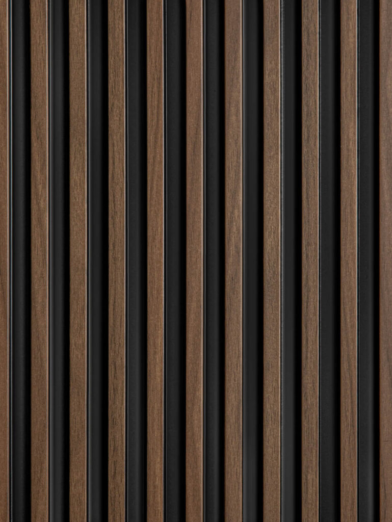 Wall lamella in deep brown shade, Stretto collection