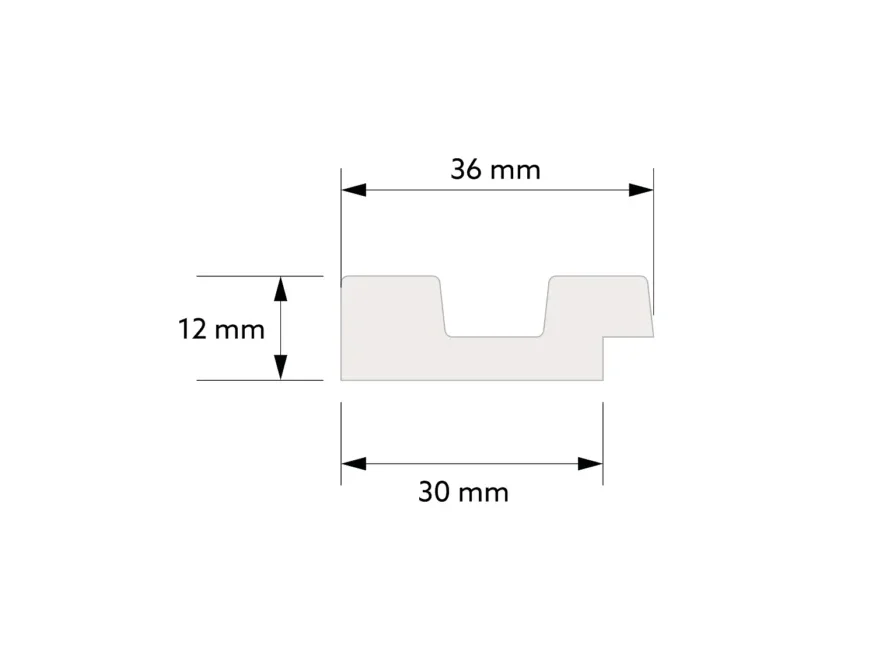 Linker uiteinde van latten Lichte eik L0102L - Mardom Decor