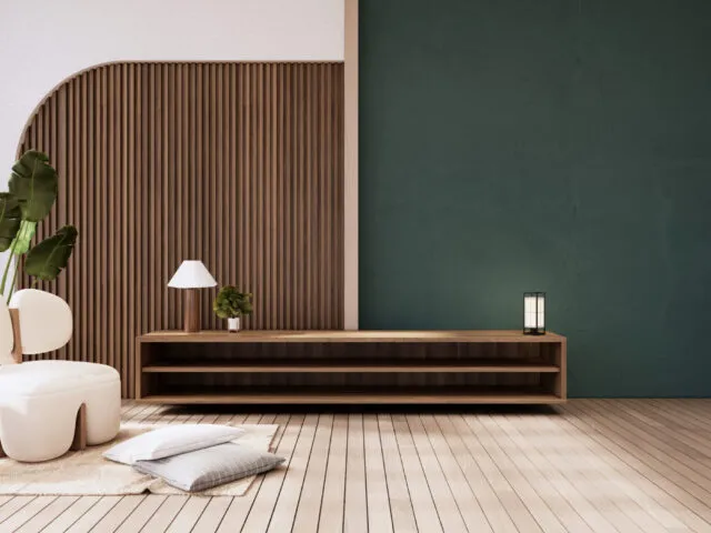 Wooden Cabinet on muji green room wooden interior