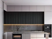 3d render modern luxury kitchen furniture interior design