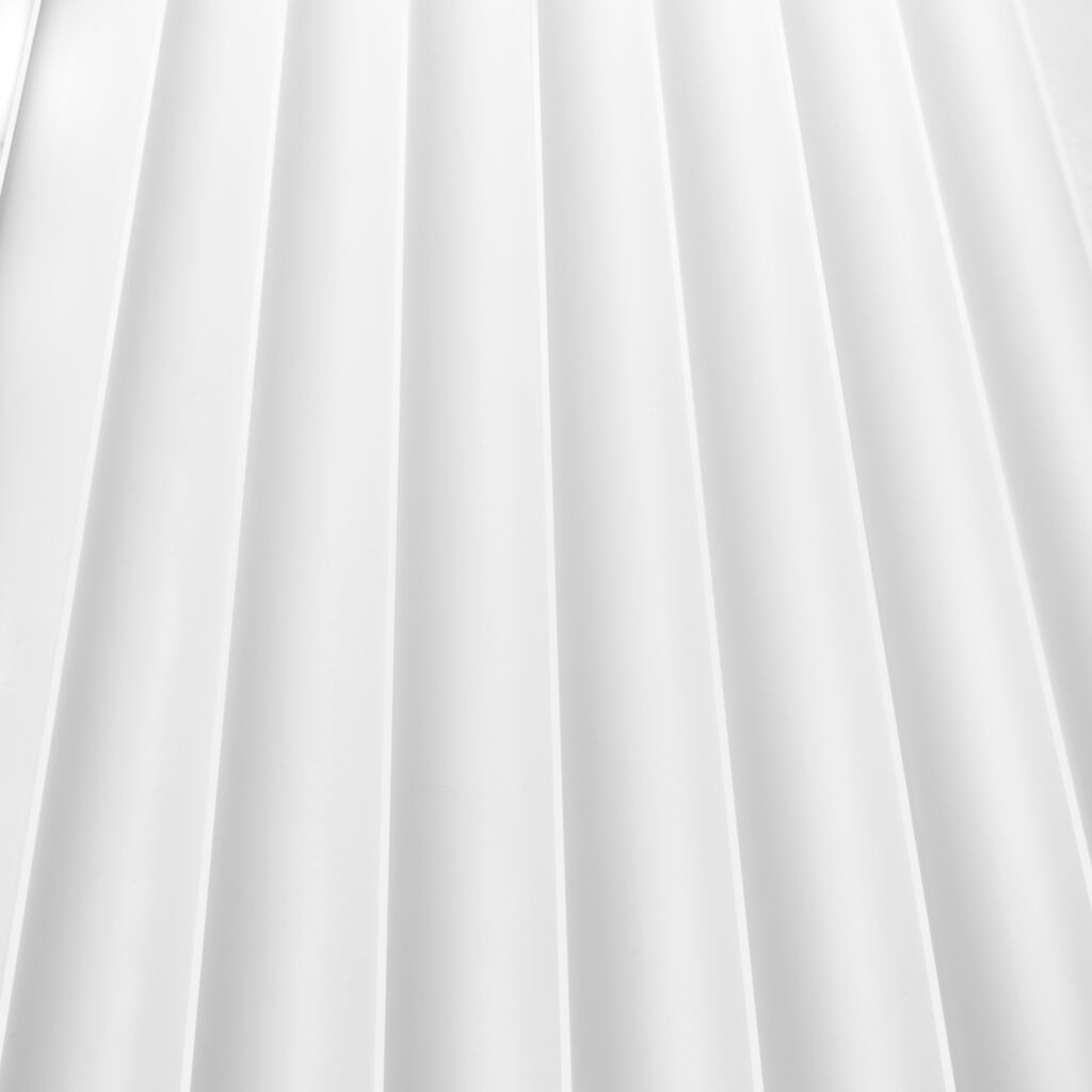 Panel ścienny WP001 Mardom Decor biały w kształcie wypukłych zaokrągleń, możliwy do pomalowania na dowolny kolor